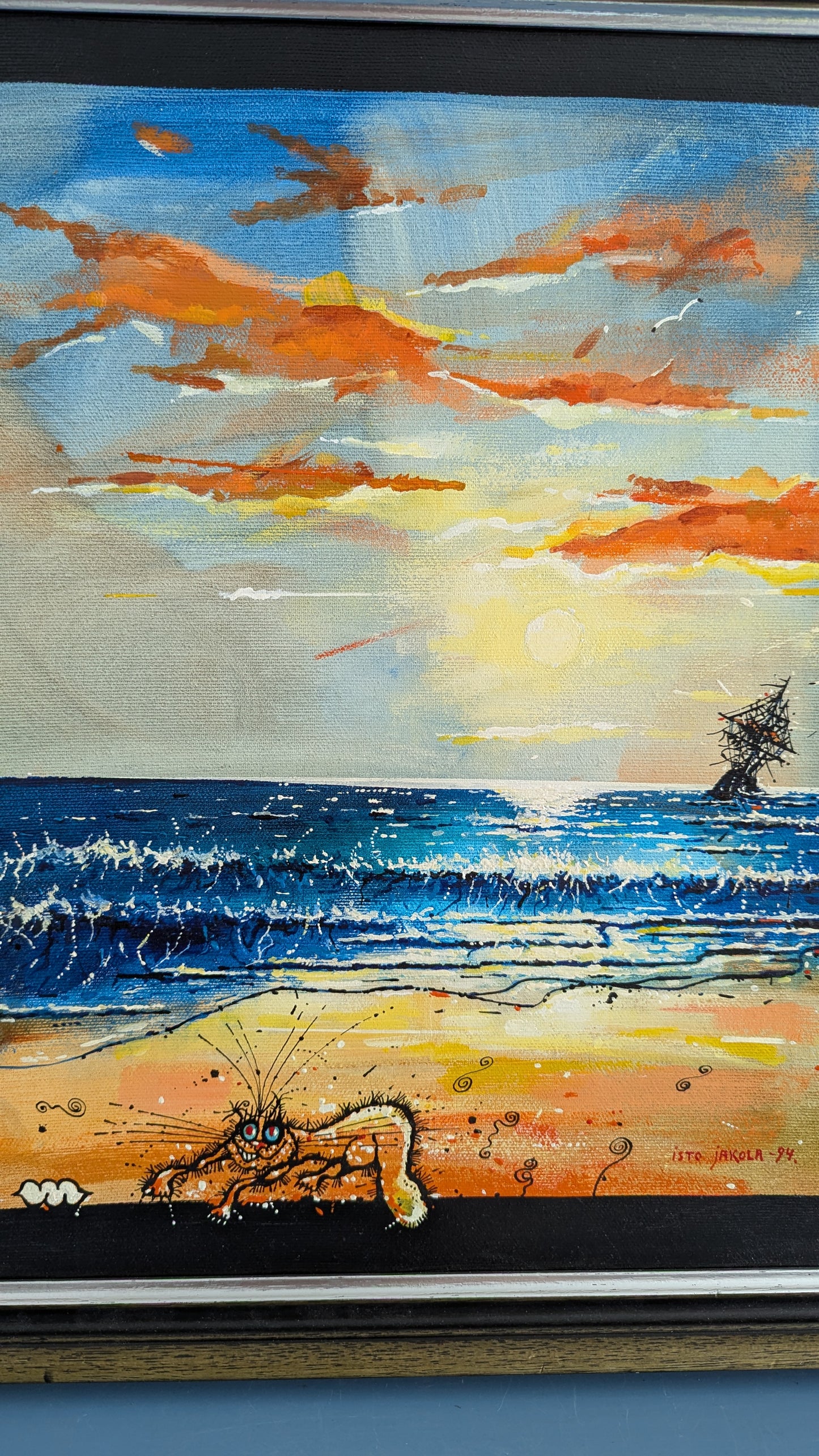 Isto Jakola - Signeerattu Sekatekniikka (Akryyli/Öljyväri, 1994)