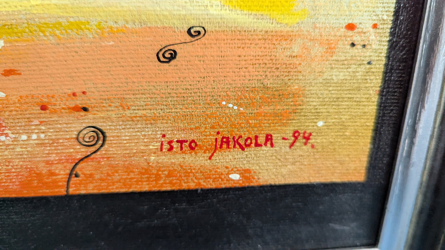 Isto Jakola - Signeerattu Sekatekniikka (Akryyli/Öljyväri, 1994)