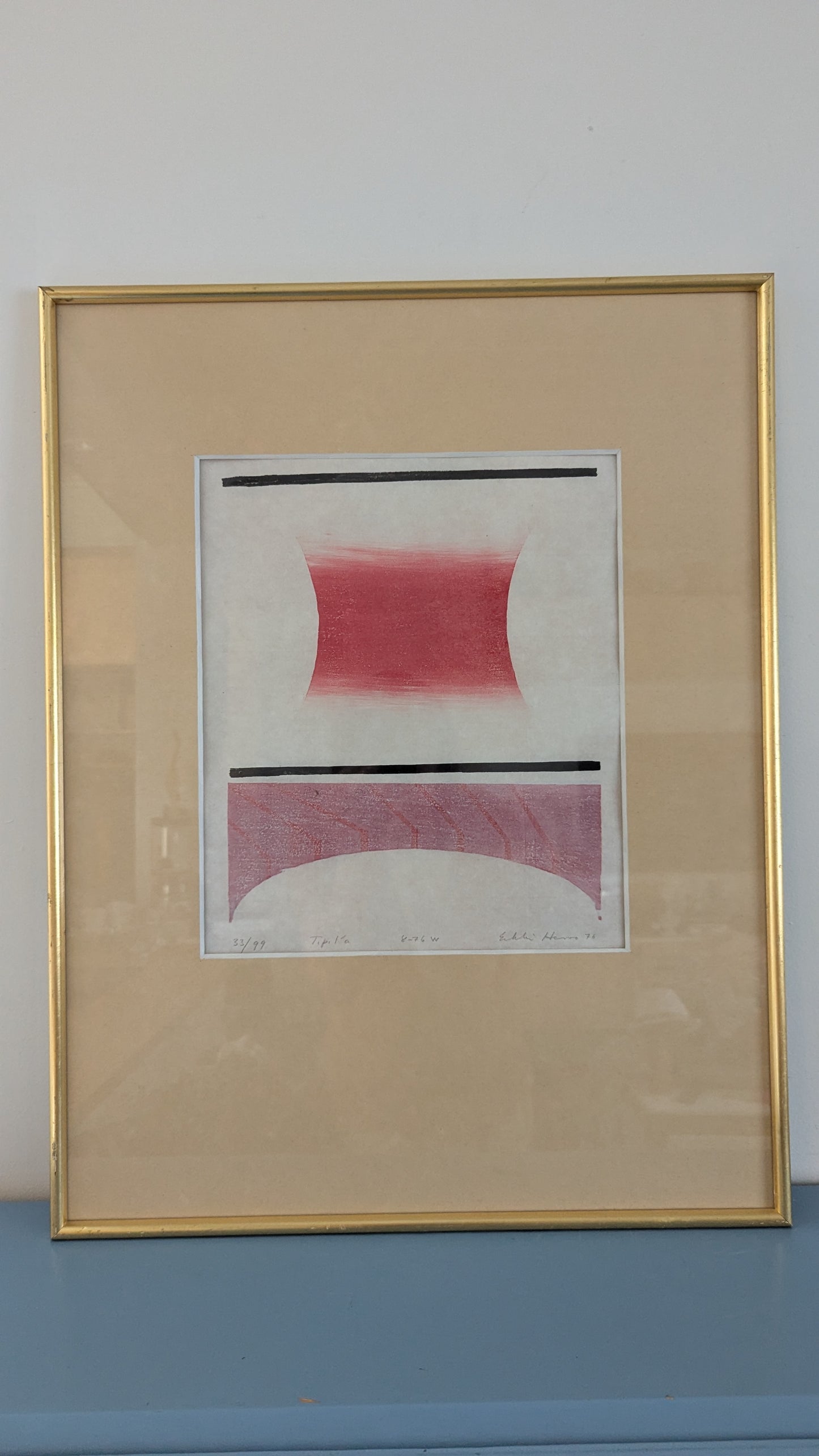 Erkki Hervo - 8-76 W (Signeerattu Grafiikka 1976)