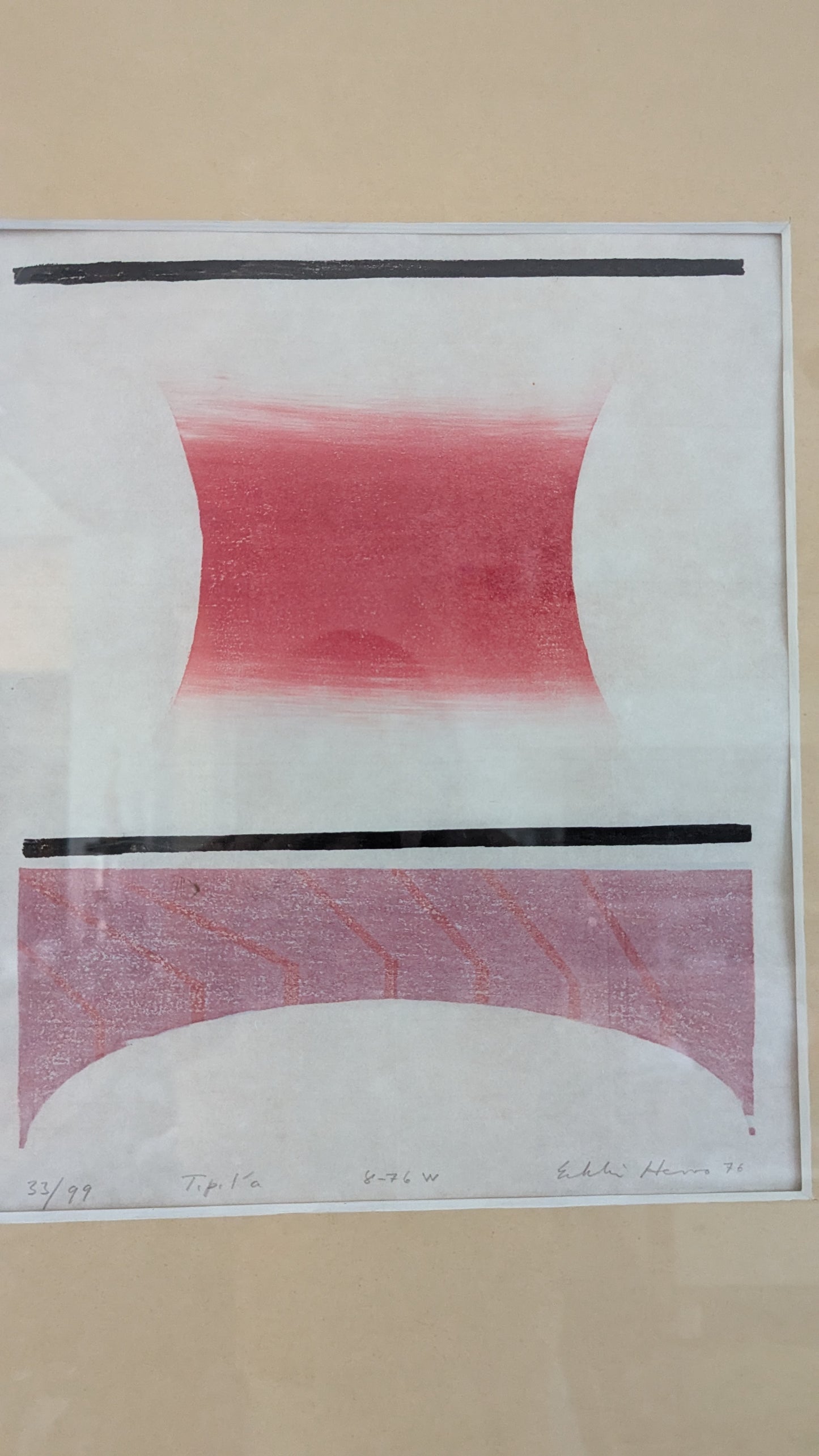 Erkki Hervo - 8-76 W (Signeerattu Grafiikka 1976)