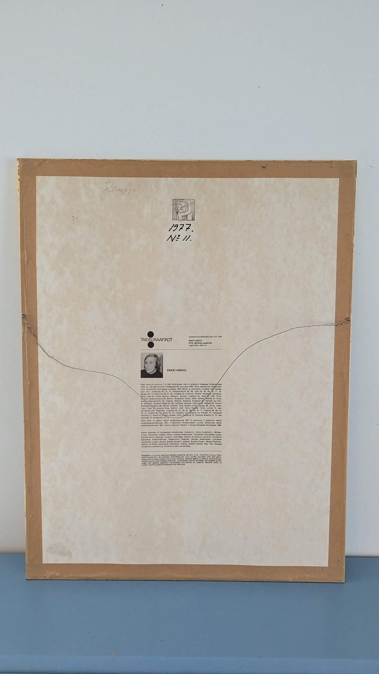 Erkki Hervo - 8-76 W (Signeerattu Grafiikka 1976)