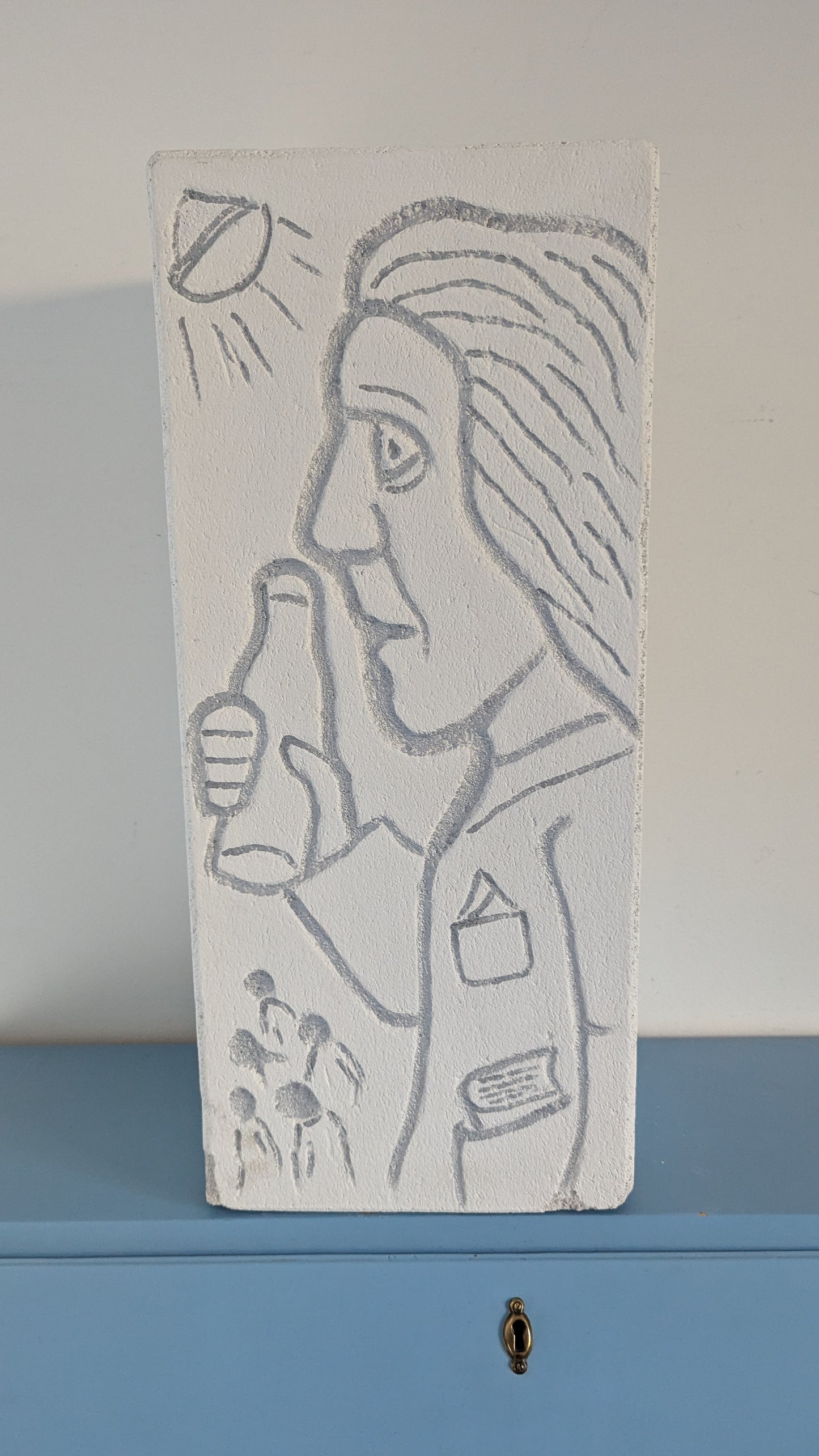 Kalevi Sundell - Oodi Muusalla Veistos (ISO, Korkeus: 57cm, Signeerattu, 2007)