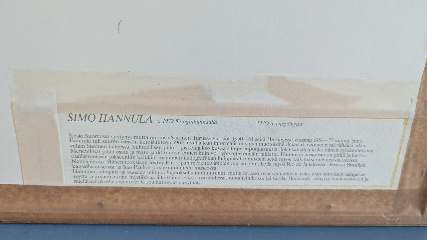 Simo Hannula - Suo (Signeerattu Etsaus, 1980)
