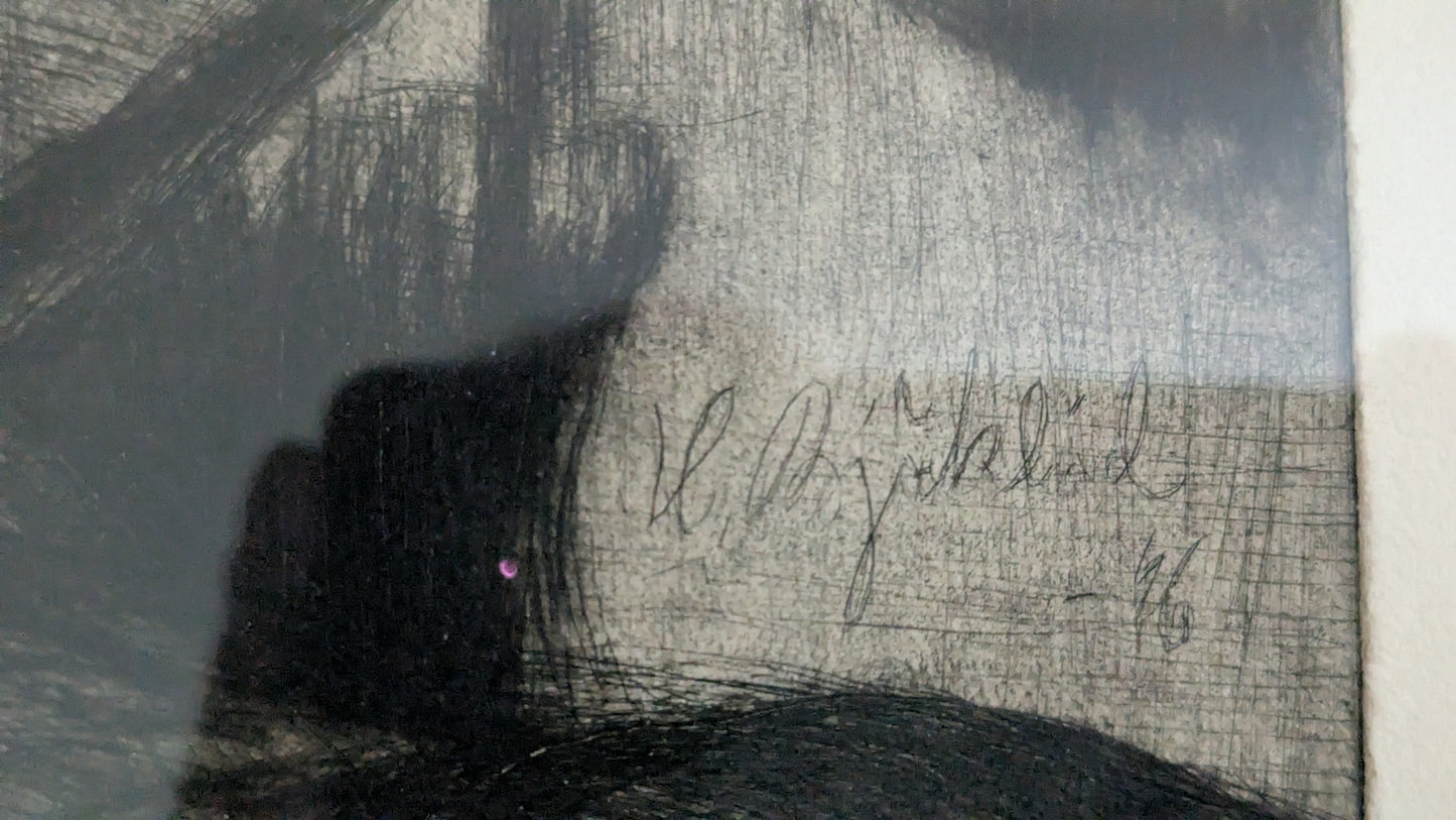 Hans Björklind - Signeerattu Grafiikka (1947, 8/25)