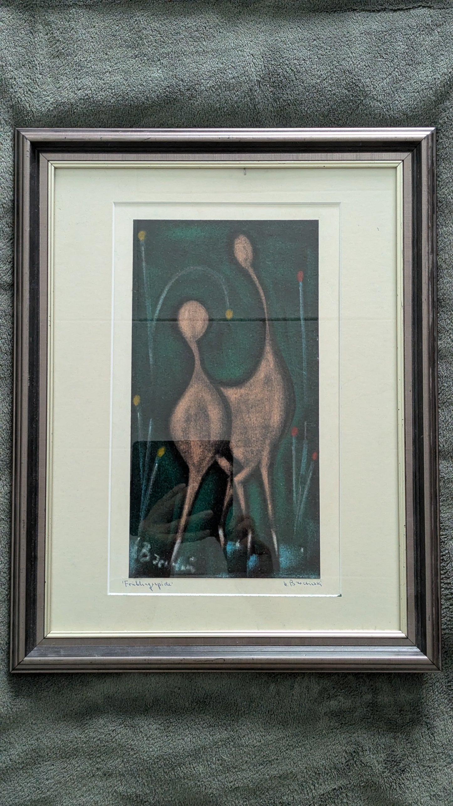 Henryk Barczinski - Frühlingsspiele / Kevätleikkejä (Sign. Pastellimaalaus)