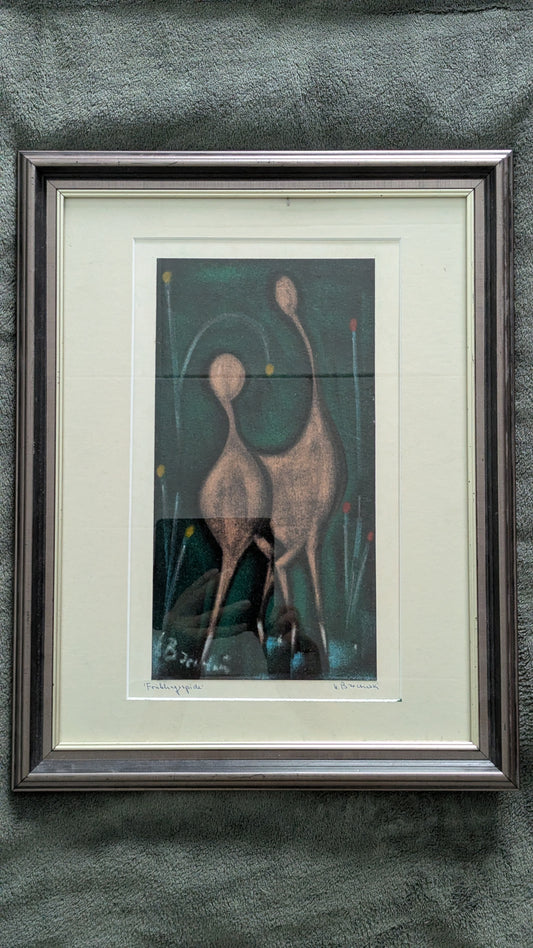 Henryk Barczinski - Frühlingsspiele / Kevätleikkejä (Sign. Pastellimaalaus)