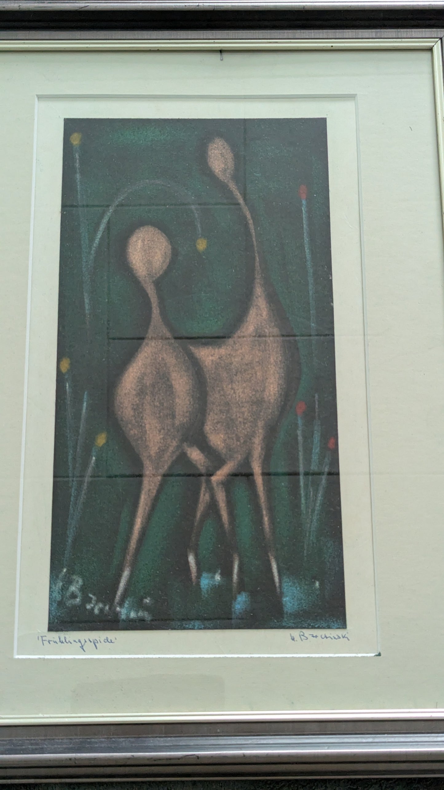 Henryk Barczinski - Frühlingsspiele / Kevätleikkejä (Sign. Pastellimaalaus)