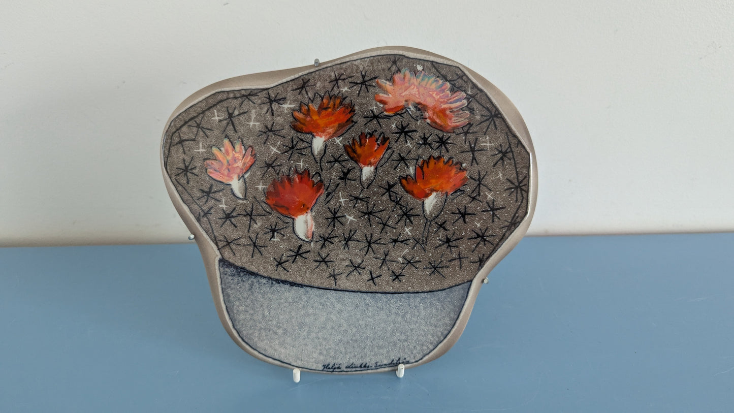 Arabia Kaktus Seinälaatta (1990, Heljä Liukko-Sundström)