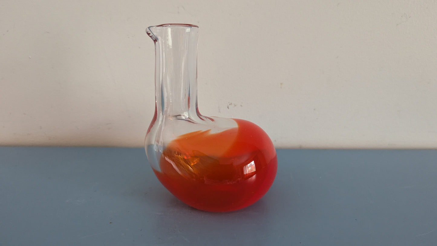 Riihimäen Lasi Kuikka Koristepullo (1975, Signeerattu, Helena Tynell)