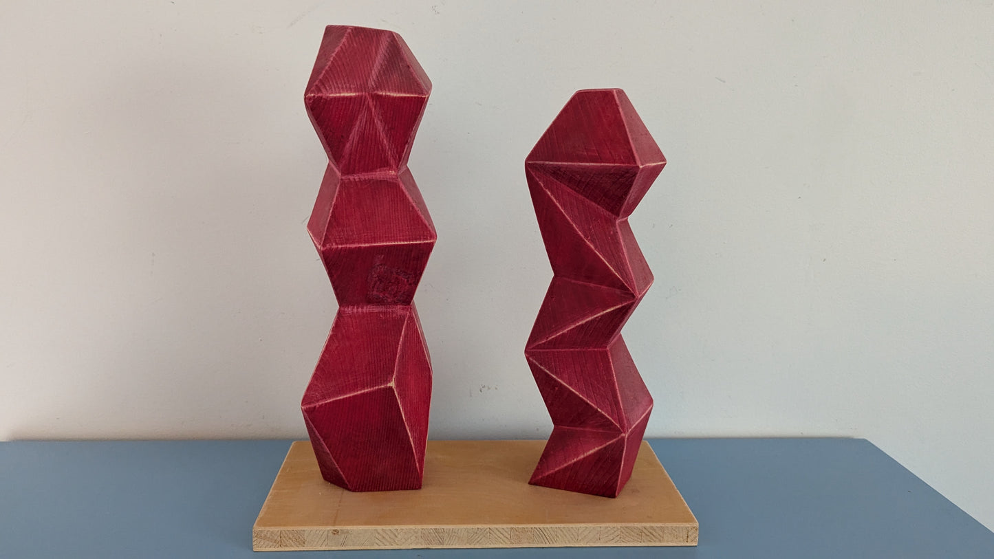 Kalevi Sundell - Flamenkopari (Signeerattu Puuveistos, 2003)