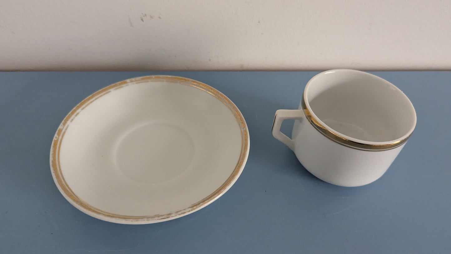 Arabia OE-Mallin Kultaraita Kahviastiasto Neljälle Hengelle (8-osainen)