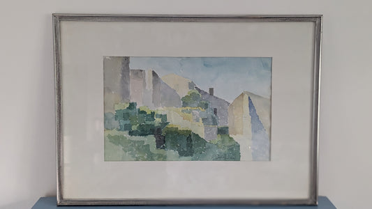 Paul Grönholm - Signeerattu Akvarellimaalaus (1962)