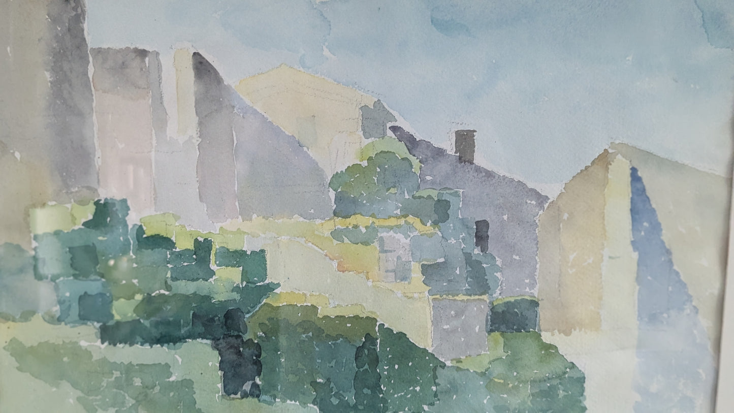 Paul Grönholm - Signeerattu Akvarellimaalaus (1962)