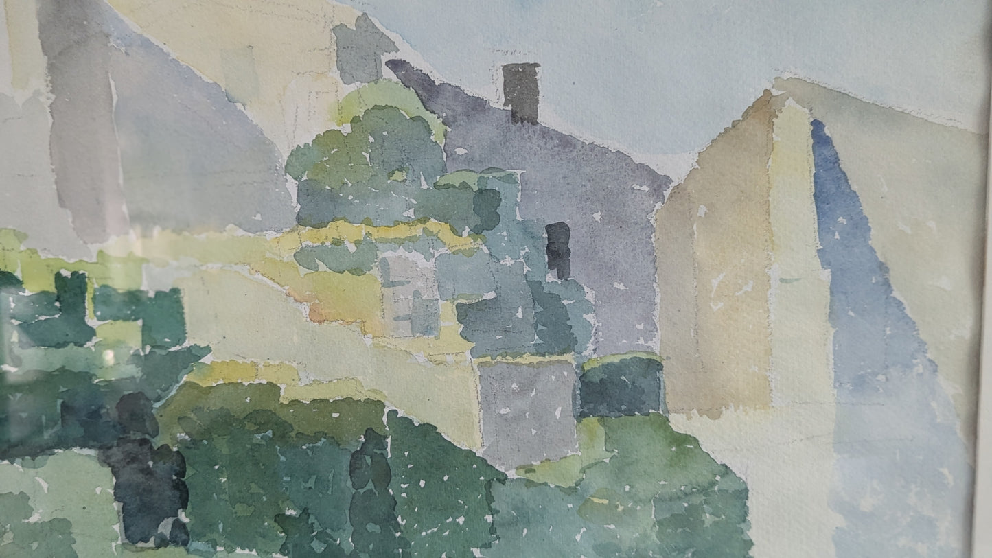 Paul Grönholm - Signeerattu Akvarellimaalaus (1962)