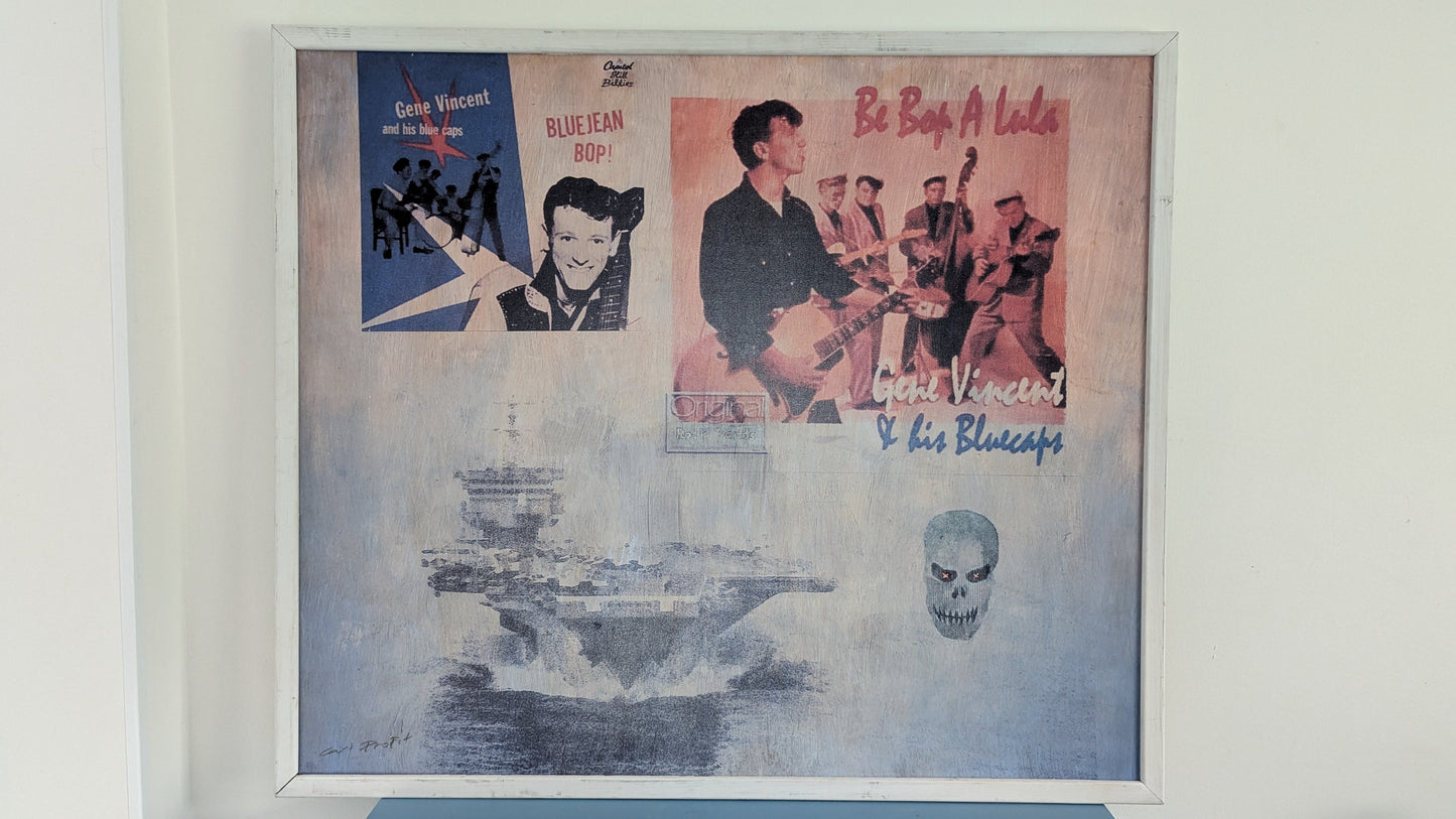 Carl Profit - Enter Blue Caps (Signeerattu Akryyli ja Sekatekniikka)