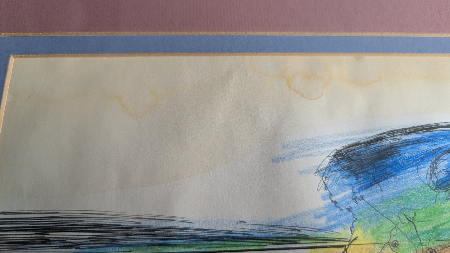 Isto Jakola - Sitting Woman (Signeerattu Sekatekniikka 1990)