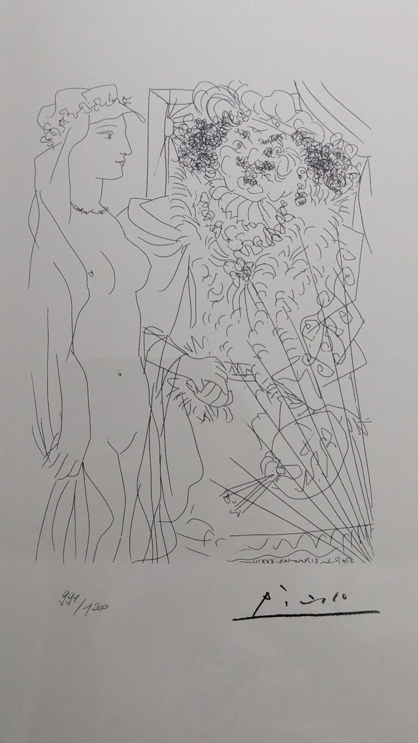 Pablo Picasso - Muusa ja Maalari (Litografia, Numeroitu 991/1200)