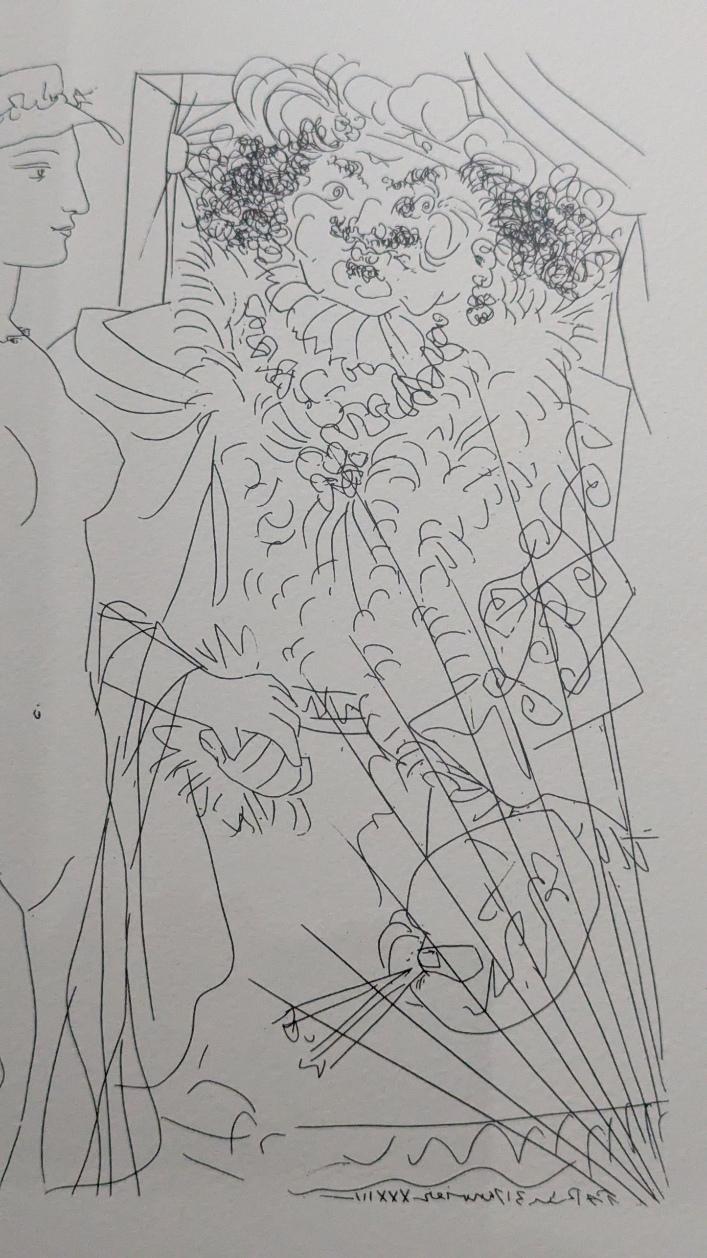 Pablo Picasso - Muusa ja Maalari (Litografia, Numeroitu 991/1200)