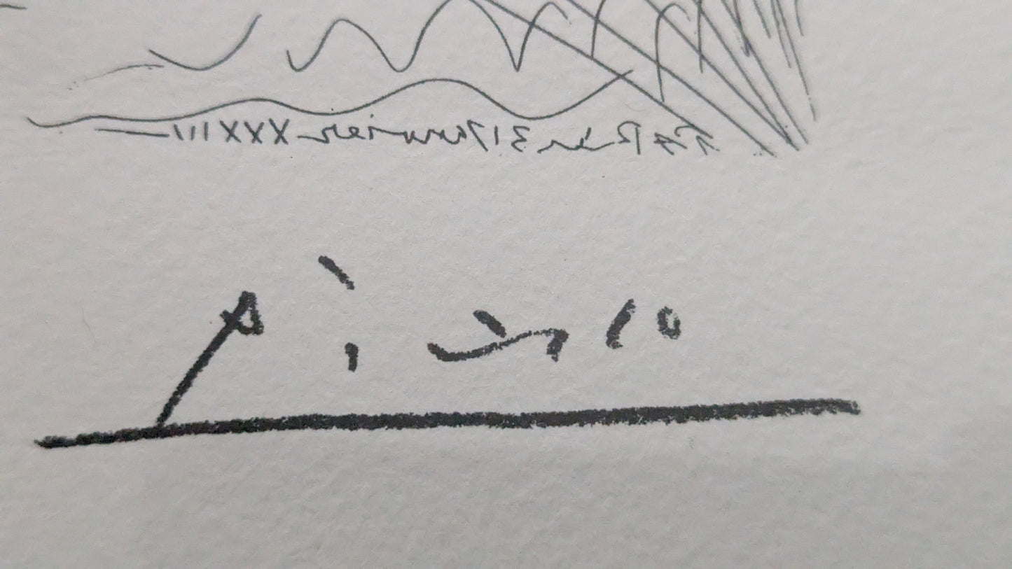 Pablo Picasso - Muusa ja Maalari (Litografia, Numeroitu 991/1200)