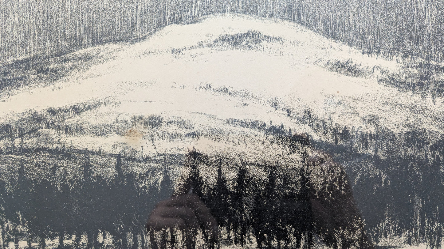 Aukusti Tuhka - Tunturi (Signeerattu Litografia, 1950)