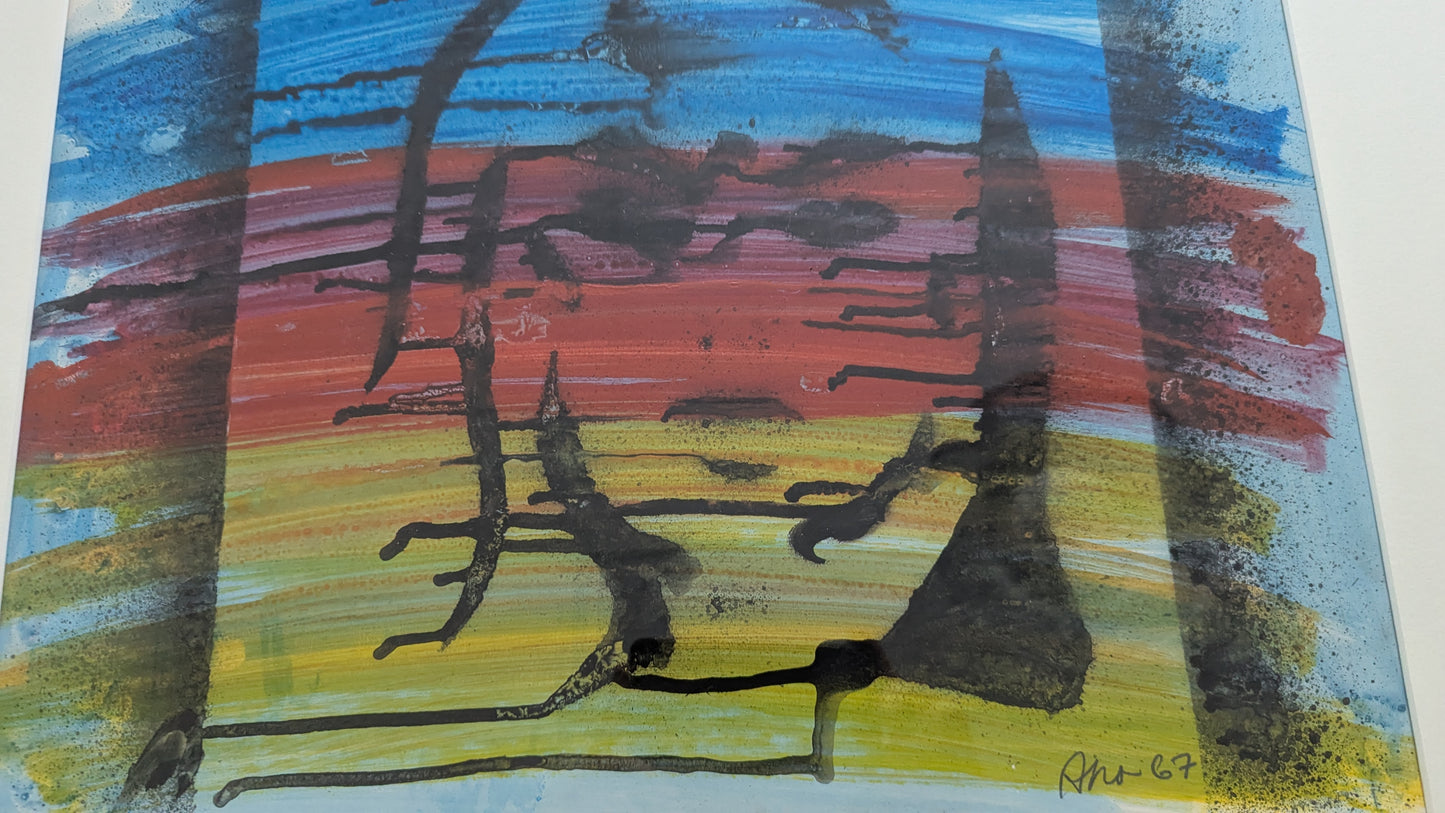 Aho - Signeerattu Akvarellimaalaus (1967)