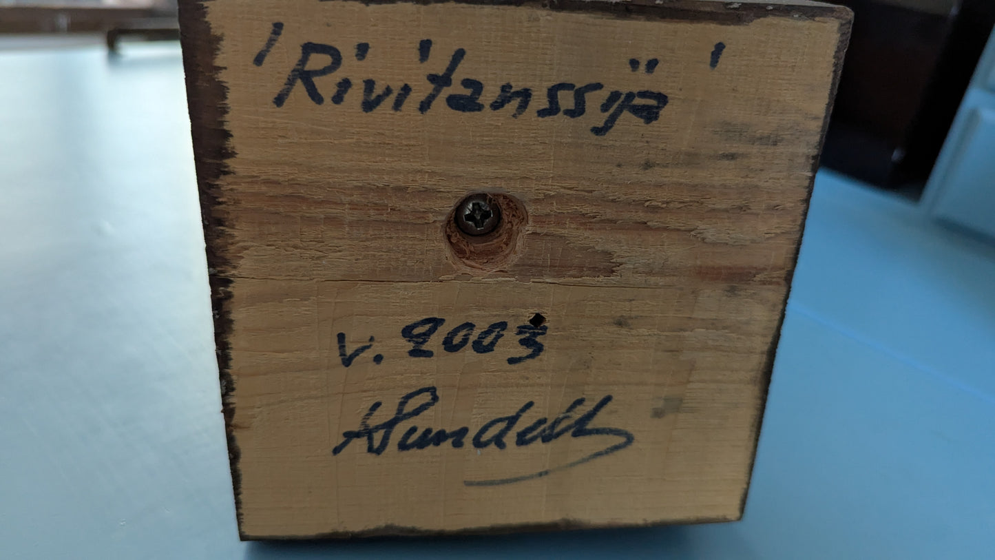 Kalevi Sundell - Rivitanssija (Signeerattu Puuveistos, 2003)