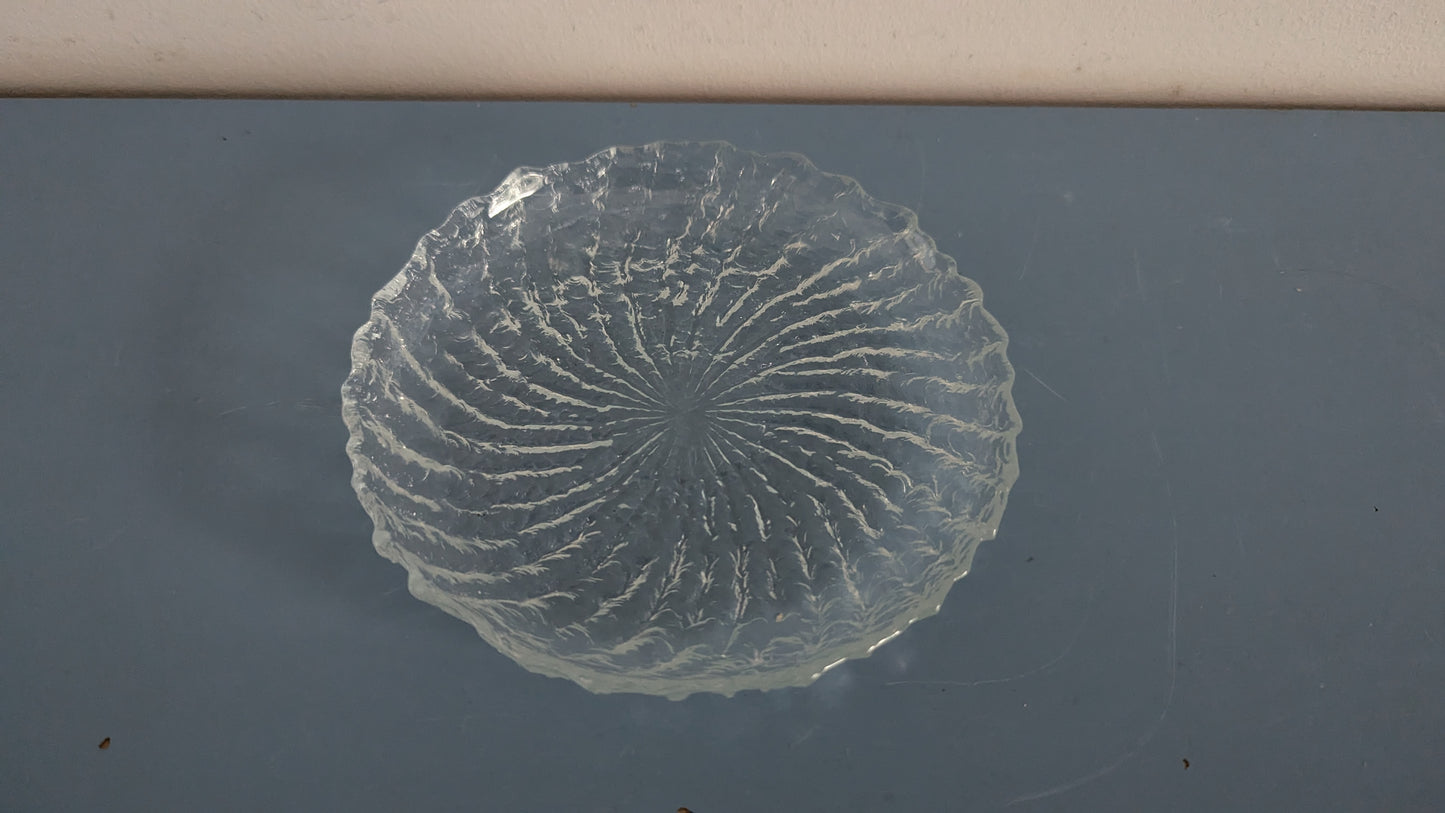 Riihimäen Lasi Kehrä Leivoslautanen / Leipälautanen (1975-1980, Nanny Still)