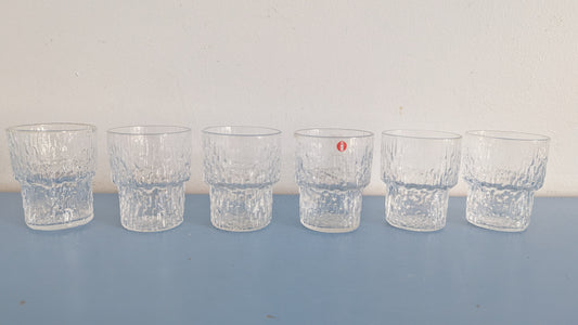 Iittala Paadar Snapsilasi (6kpl, 1970-1976, Tapio Wirkkala)