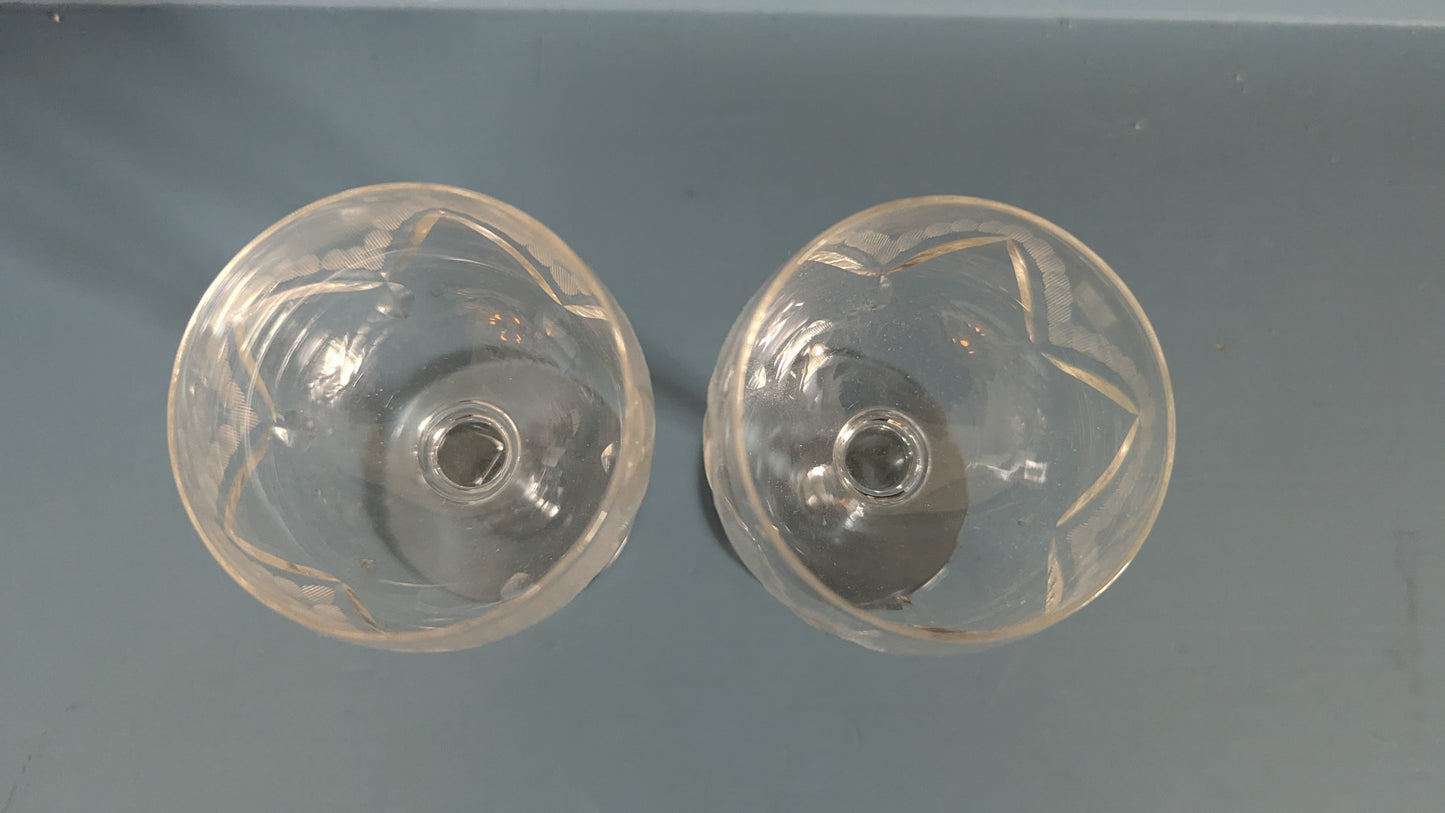 Riihimäen Lasi - Lahja Väkeväviinilasi (2kpl, 1938-1949)