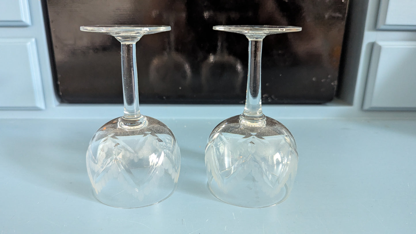 Riihimäen Lasi - Lahja Väkeväviinilasi (2kpl, 1938-1949)