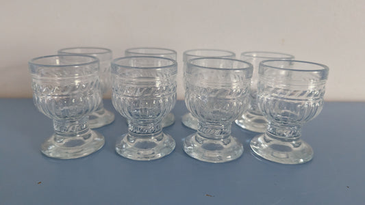 Riihimäen Lasi Olga Pikkulasi / Munakuppi / Snapsilasi (8kpl)