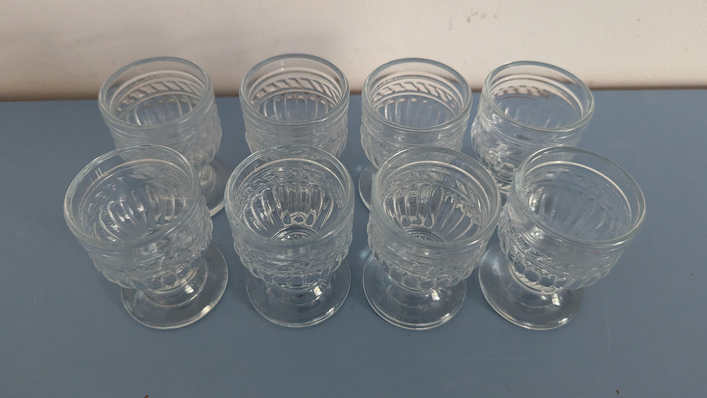 Riihimäen Lasi Olga Pikkulasi / Munakuppi / Snapsilasi (8kpl)