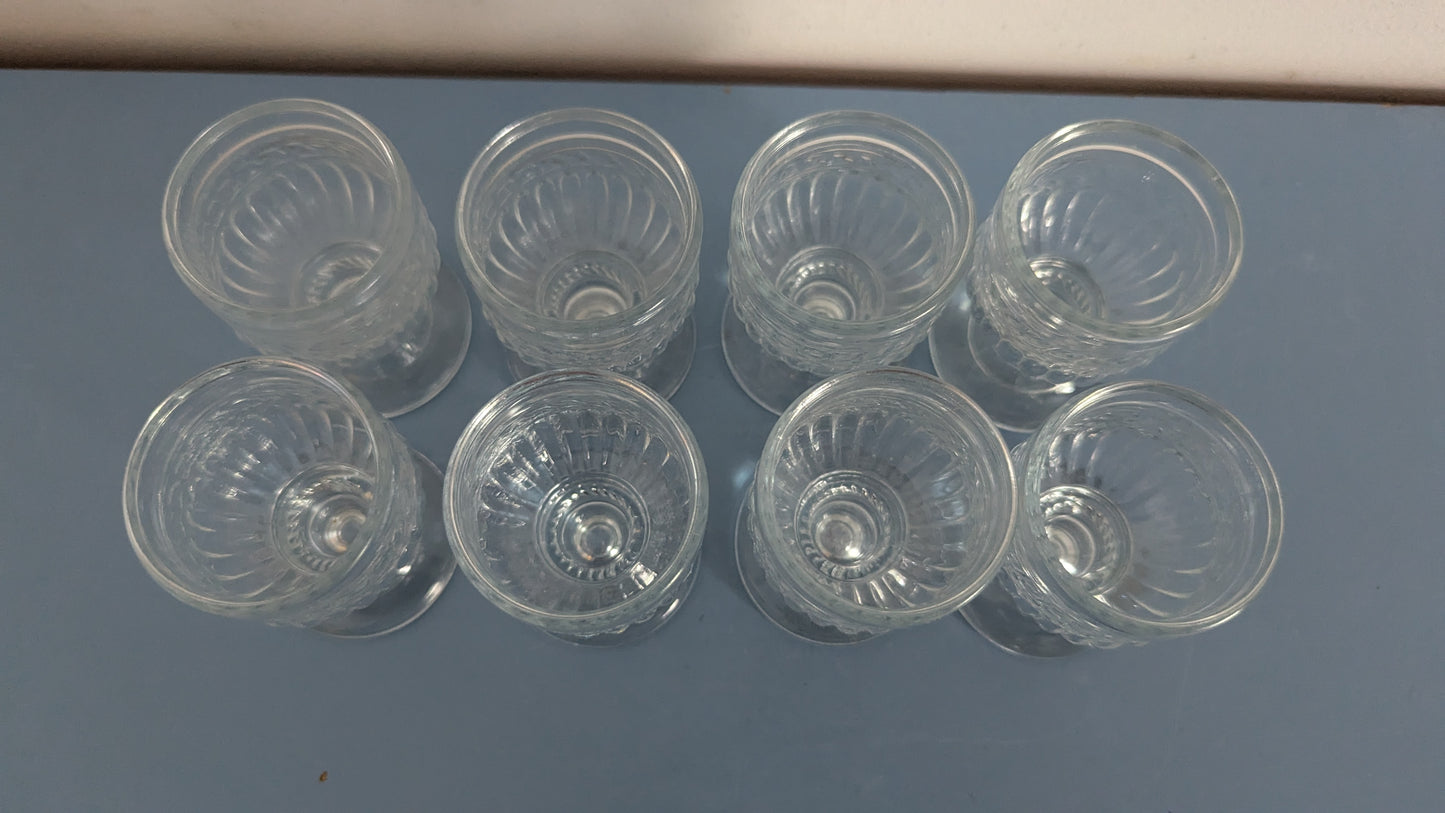 Riihimäen Lasi Olga Pikkulasi / Munakuppi / Snapsilasi (8kpl)