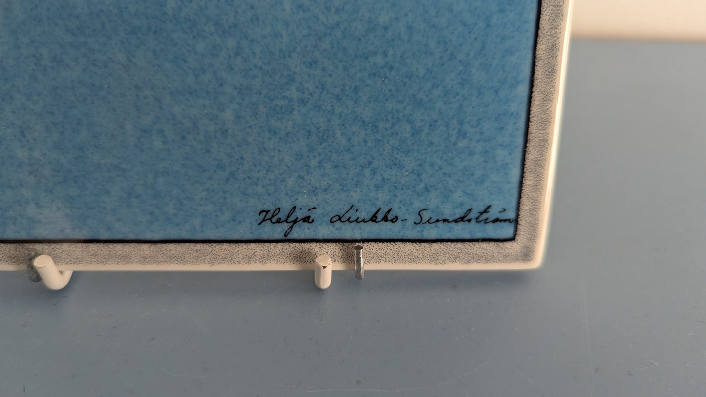 Arabia Ihminen ja Luonto - Onkija Seinälaatta (Alkuperäisessä Pakkauksessa)