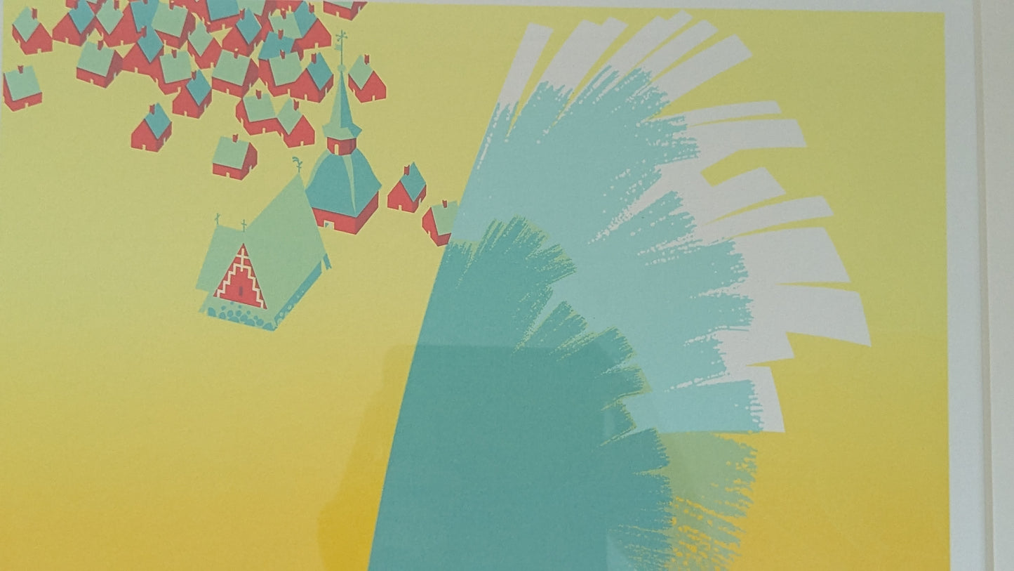 Raimo Huittinen - Benecol-Kylä (Signeerattu Grafiikka 1998)