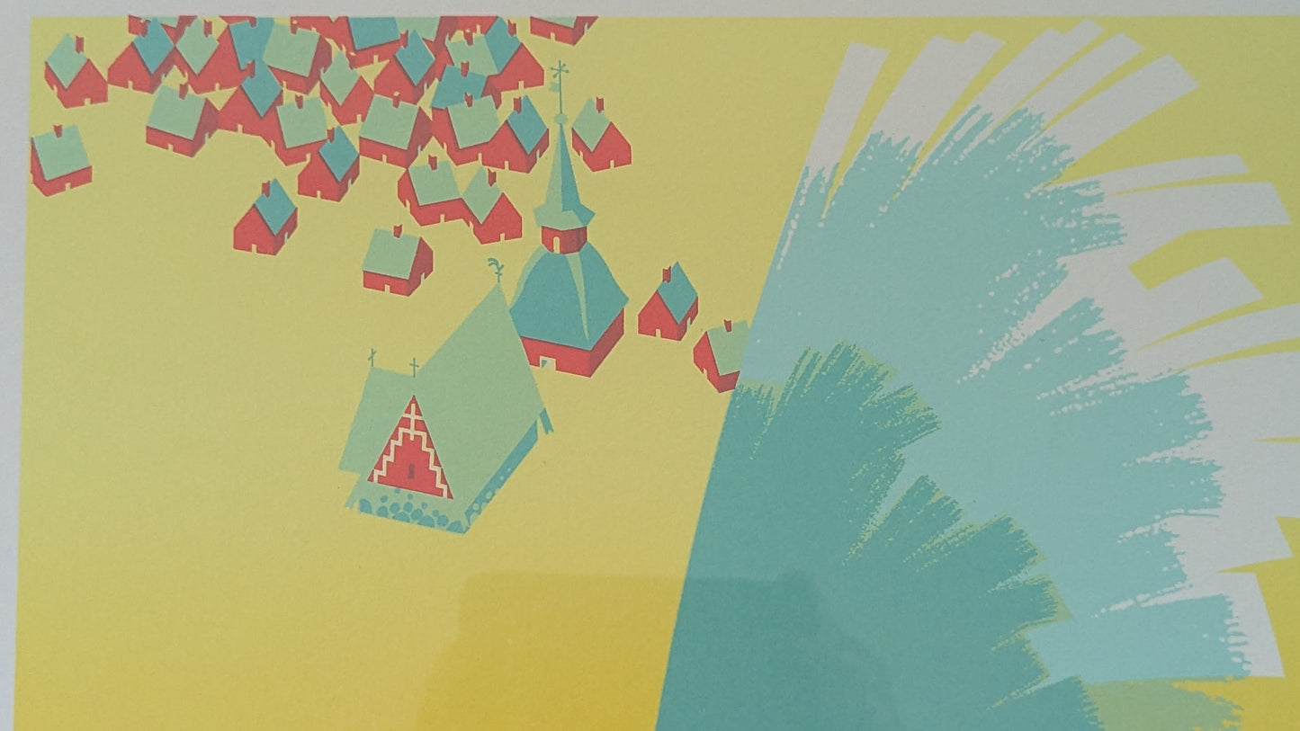 Raimo Huittinen - Benecol-Kylä (Signeerattu Grafiikka 1998)