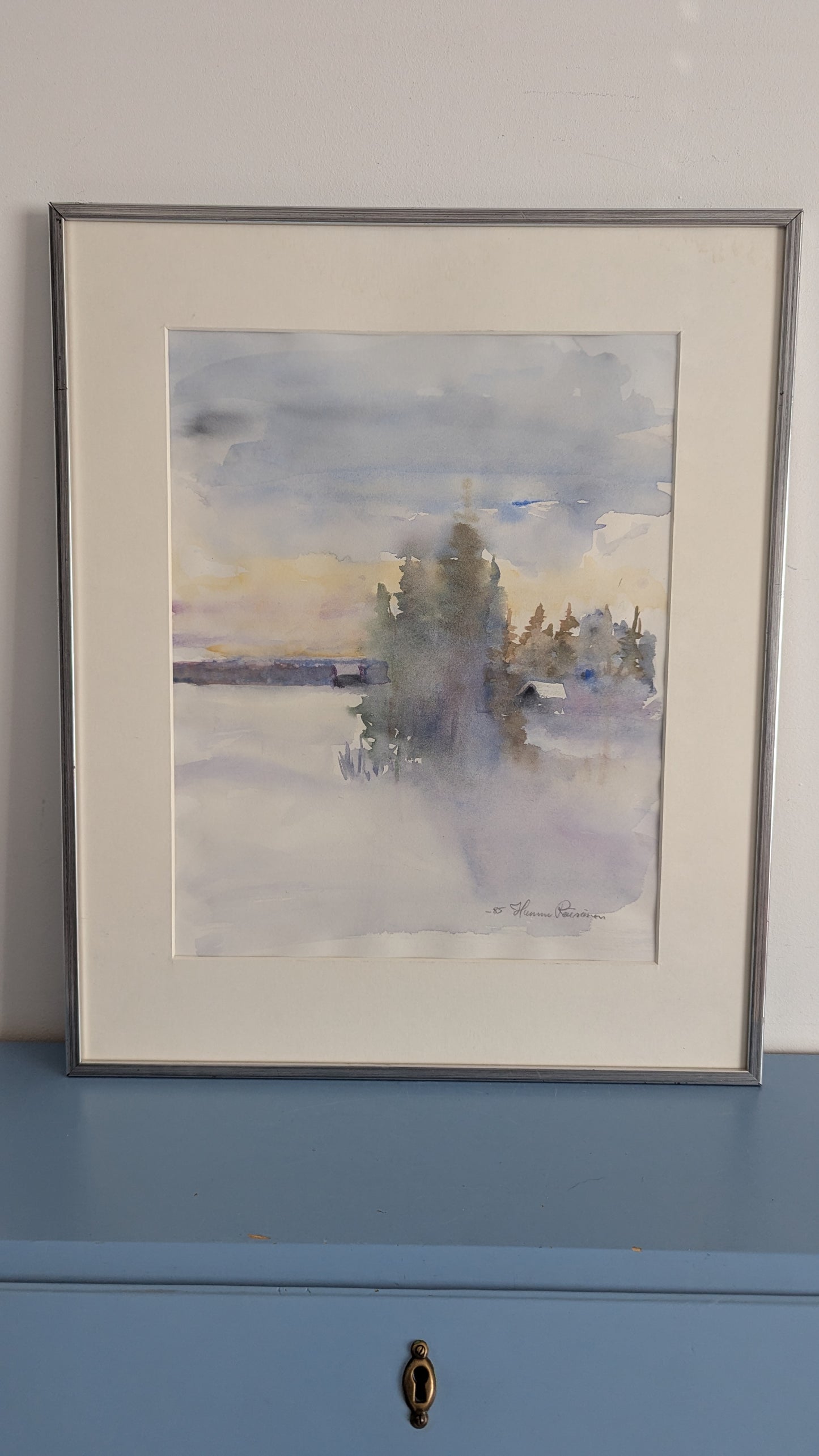 Hannu Räisänen - Signeerattu Akvarellimaalaus (1985)