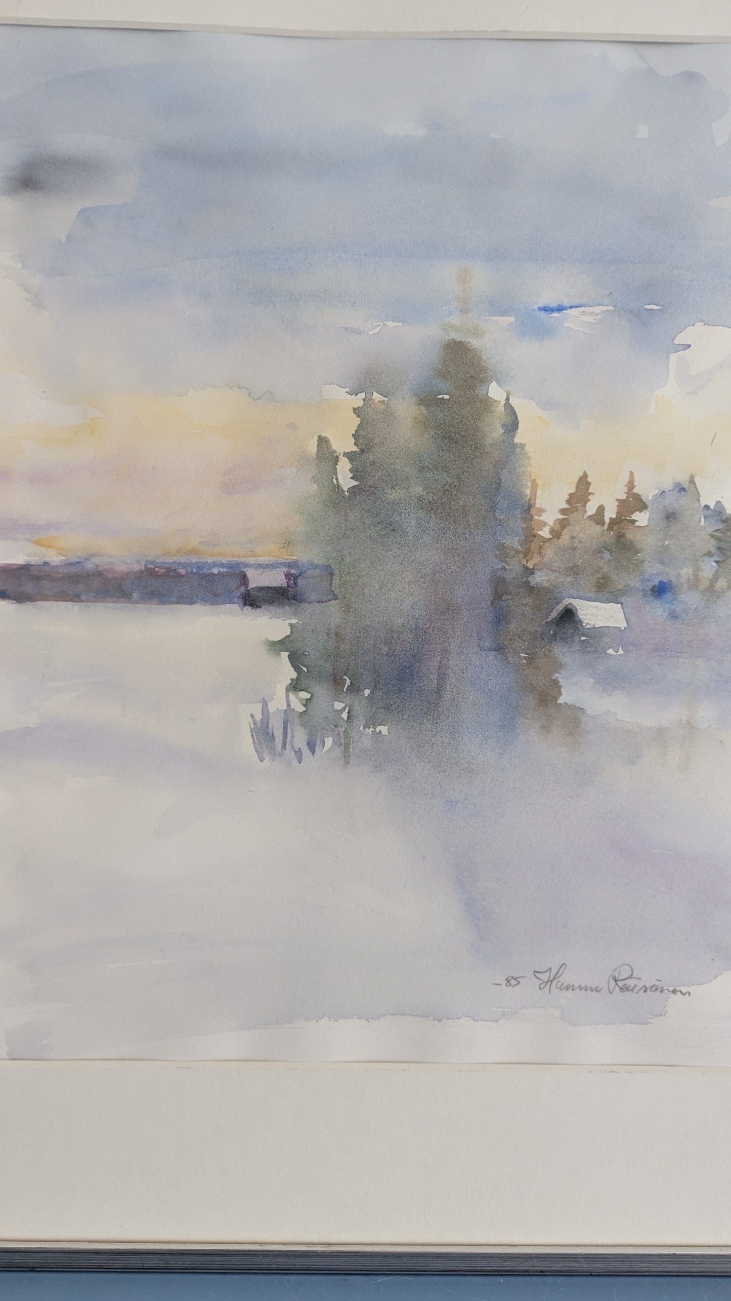 Hannu Räisänen - Signeerattu Akvarellimaalaus (1985)