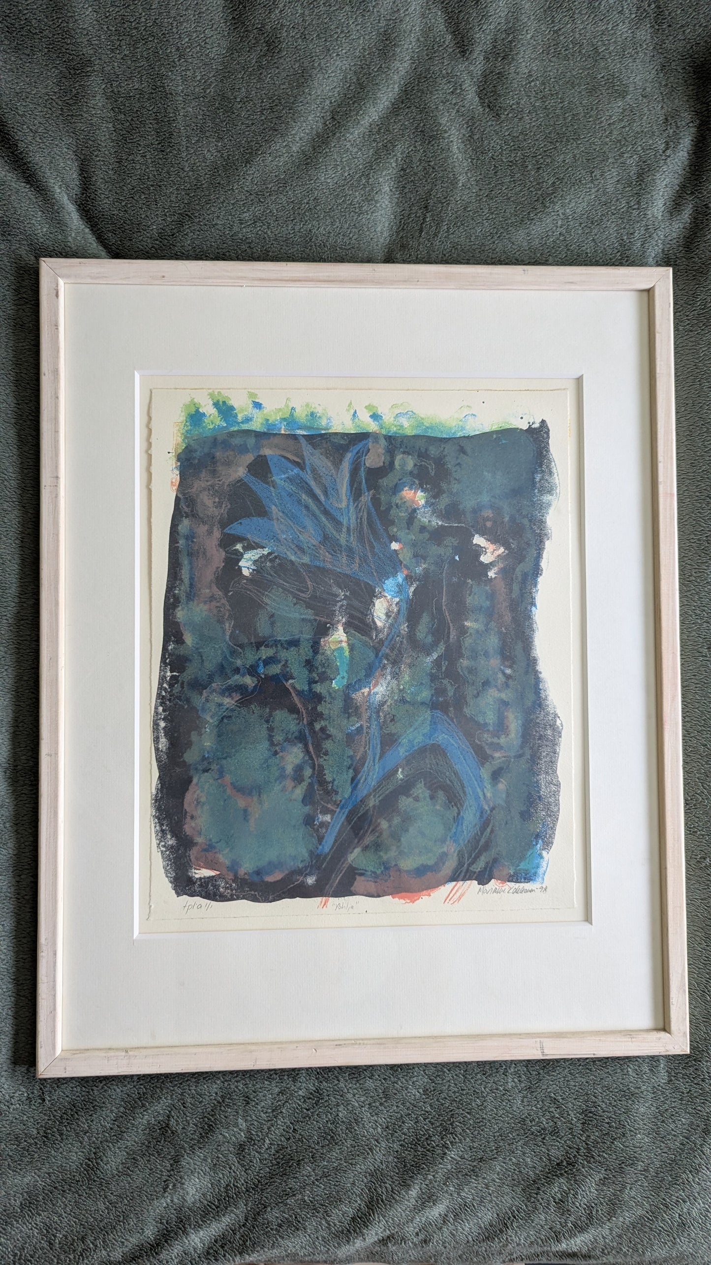 Marianne Kokkonen - Yölilja (Signeerattu Monotypia, 1/1 1998)