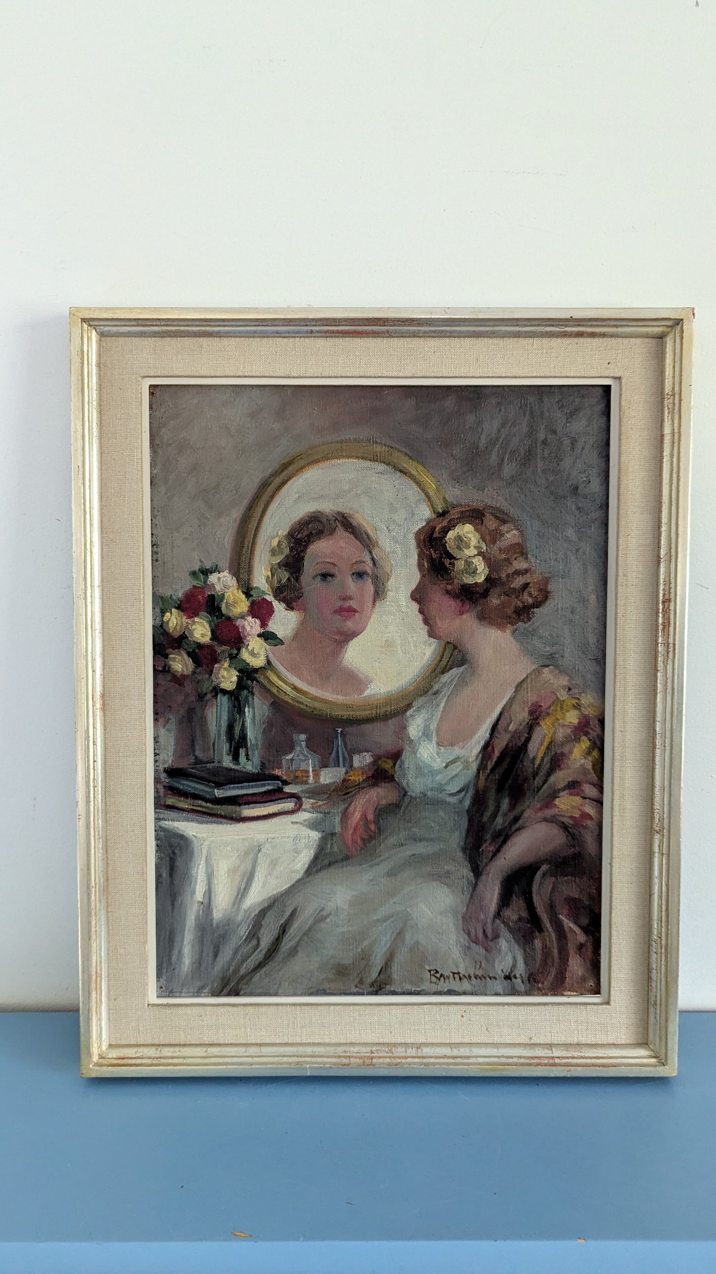 Signeerattu Öljyvärimaalaus Kankaalle