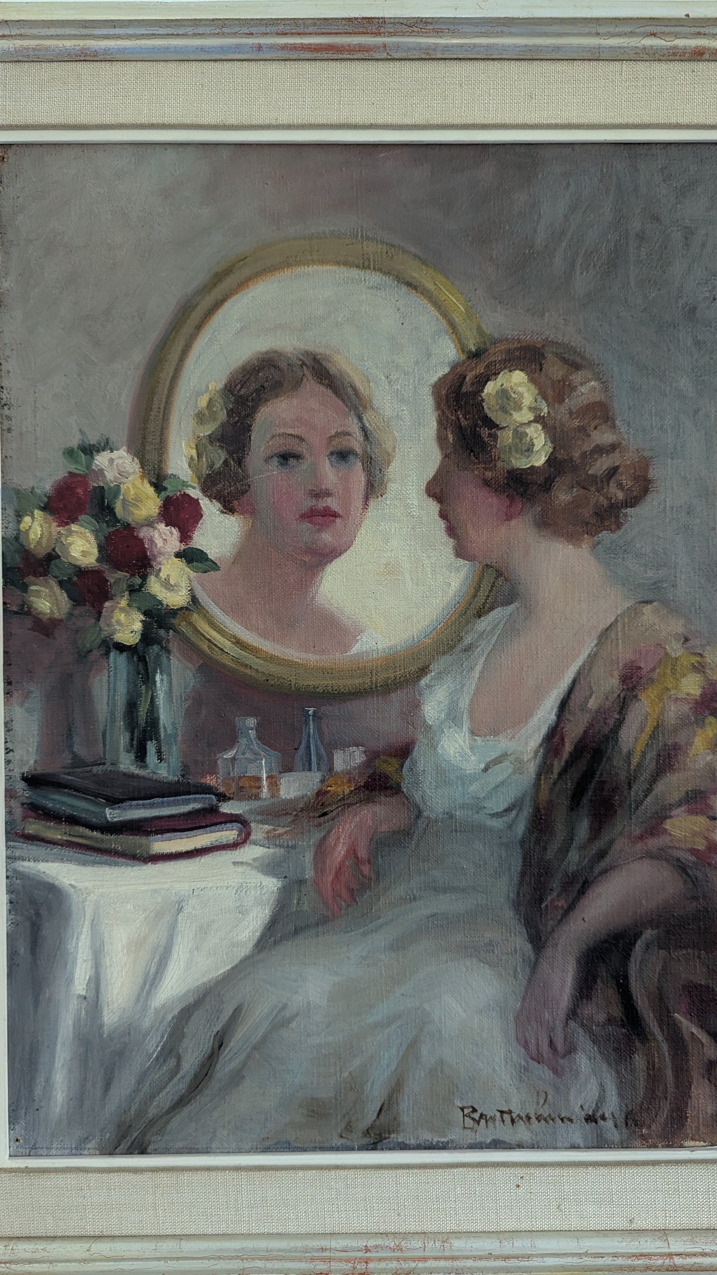 Signeerattu Öljyvärimaalaus Kankaalle