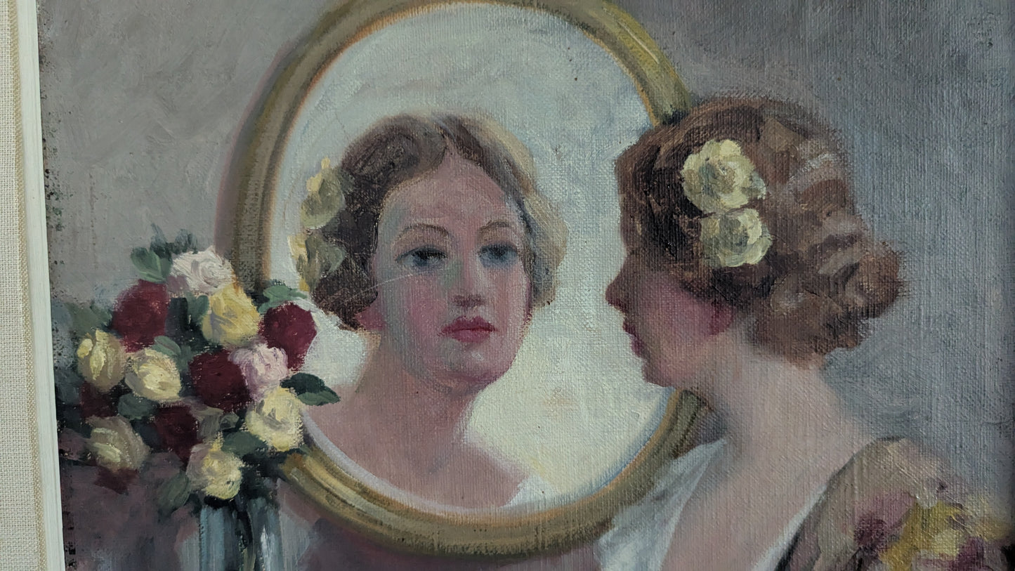 Signeerattu Öljyvärimaalaus Kankaalle