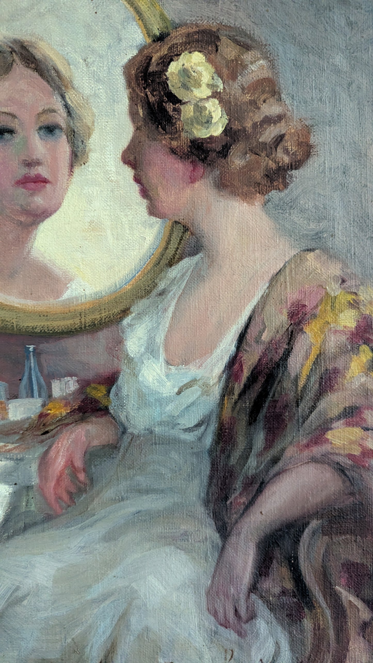 Signeerattu Öljyvärimaalaus Kankaalle