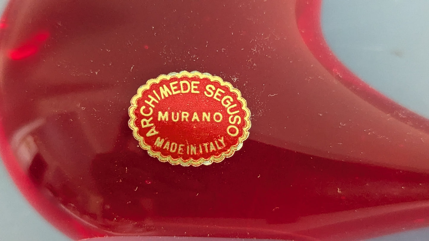 Archimede Seguso / Murano - Kyyhky / Lasilintu (1960-luku, Tarralla)