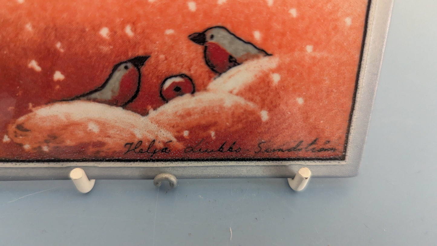 Arabia Lumihiutaleita Hiljalleen Seinälaatta (2002, Heljä Liukko-Sundström)