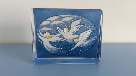 Iittala - Sinessä Taivaan Keinuen Lasikortti (2002, Heljä Liukko-Sundström)