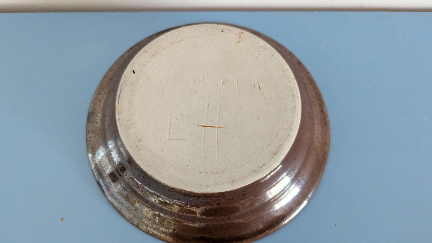 Alamaan Keramiikka - Syvälautanen (1974-1980-luvun Alku, Sign. Liisa Hallamaa)