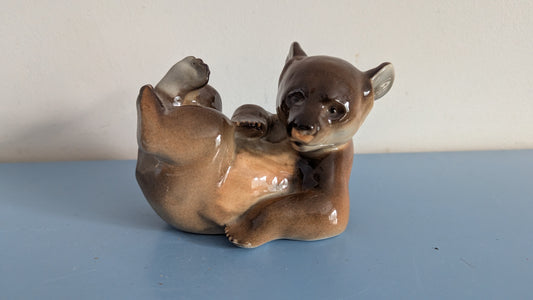 Lomonosov - Leikkivä Karhu Figuuri (1970-luku, Pavel Pavlovic Veselov)