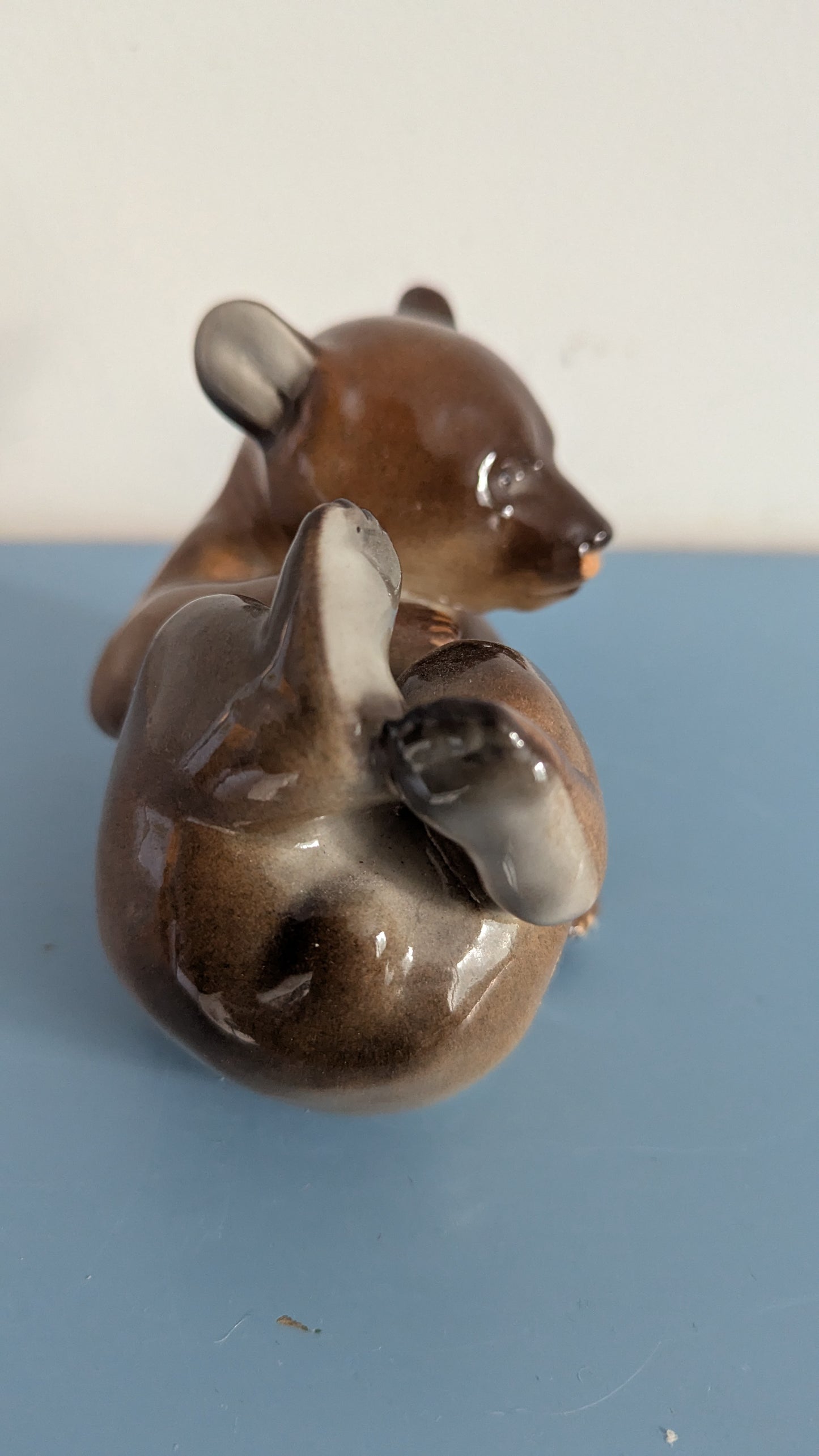 Lomonosov - Leikkivä Karhu Figuuri (1970-luku, Pavel Pavlovic Veselov)