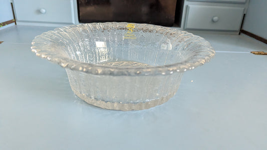 Riihimäen Lasi Tupru Kulho / Tarjoilukulho (1975-1980, Nanny Still)